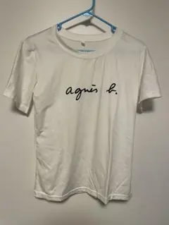 agnes b. ロゴTシャツ ホワイト 半袖