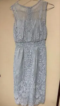 レースノースリーブドレス グレー　ROYAL PARTY ブライダル　2次会