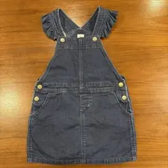 PETIT BATEAU フリル付きジャンバースカート 104cm