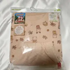 新品未使用　ユニクロ キルトパジャマ ピンク　100cm シルバニアファミリー