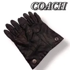 COACH レディース ダークブラウン 6 2/1 グローブ 7366