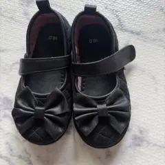 リボン付きブラックフォーマルシューズ 16.0cm