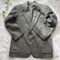 グレー系 チェック柄 テーラードジャケットＬ