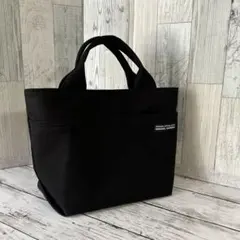 ★132 ハンドメイド トートバッグ 帆布 ブラック②