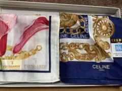 新品未使用　セリーヌ　トラサルディ　ハンカチ　レディース　ハンカチーフ