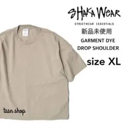 【シャカウェア】新品 ガーメントダイ ドロップショルダーTシャツ ベージュ XL