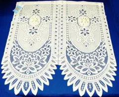 送料無料【新品】 バテン のれん 【 ゆり 刺繍 85cm × 90cm　】