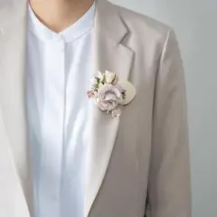 【1点もの】入学式/入園式ママコサージュH/ピンクベージュ/卒業式/卒園式