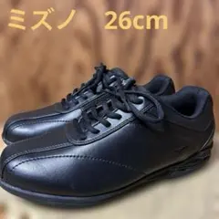 未使用✨ミズノ ウォーキングシューズ　スニーカー　ブラック 26cm