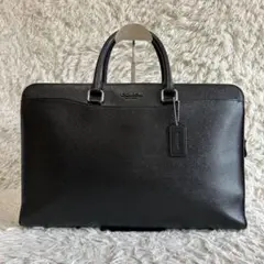 コーチ ベケット ビジネスバッグ ブリーフケース クロスグレインレザー 黒