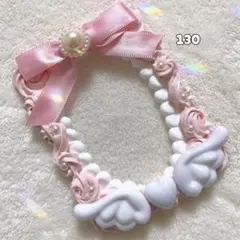 ハンドメイド　ホイップデコ　トレカケース　B8 推し活　白　ピンク　リボン　羽