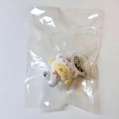 サンリオ　ポムポムプリン　ふわふわスノー　めじるしアクセサリー