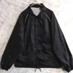 204　AUBURN　コーチジャケット　L　赤　スナップ　US古着