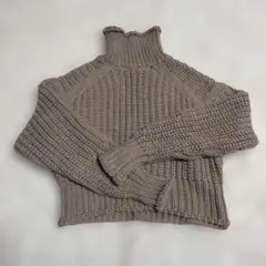 H&M ブラウン タートルネック ニット セーター