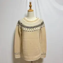 シップス ノルディック柄ニット セーター 毛混