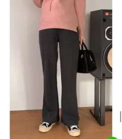 soim ミンク裏ブーツカット パンツ マタニティ用