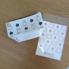 ミッフィー バレンタイン期ポーチ　ハウステンボスフラワーナインチェポストカード