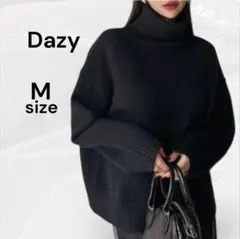 Dazy 黒 ざっくり タートルネックニット タートルニットセーター ブラック