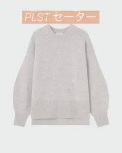 PLST エクストラファインメリノウールミドルゲージクルーネックセーター