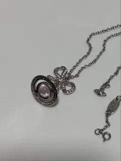 Vivienne Westwood ネックレス シルバー ピンク リボン 宇宙