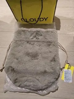 【新品】　巾着バッグ CLOUDY フェイクファー クラウディ　リバーシブル