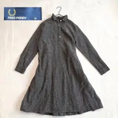FRED PERRY フレッドペリー バックプリーツ ツイード ワンピース