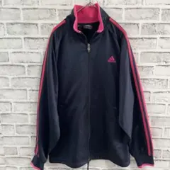 ☘️adidas アディダス　ジャージ　トラックジャケット　ネイビーピンク　S