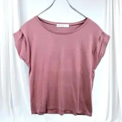 BABYLONE カットソー フレンチスリーブ 半袖 38 春夏 ピンク 綿のサムネイル