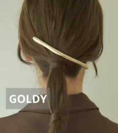 GOLDY 新品同様 トゥイッグ ライン メタル バレッタ ゴールディのサムネイル