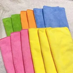 マイクロファイバー クロスセット 7色 12枚 30×30cm