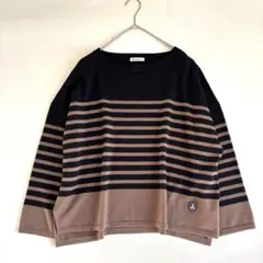 人気✨オーシバル　ウールボーダー ニット　ワイド　プルオーバー　ボートネック