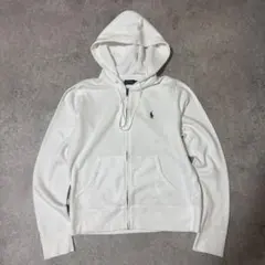 Polo Ralph Lauren ホワイト　ジップアップ　パーカー　Mサイズ