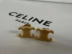 未使用品CELINE トリオンフ スタッドピアス ゴールドのサムネイル