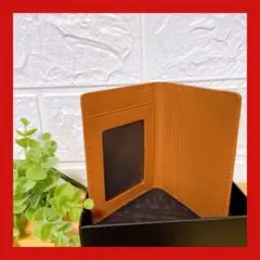 DWENL パスケース カード入れ 名刺入れ ブラウンレザー 名刺 入れ