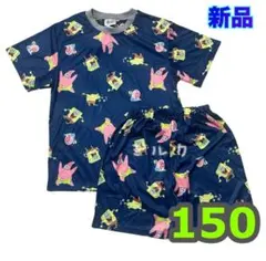 150⭐️新品⭐️スポンジボブ⭐️半袖 パジャマ ブルー　ネイビー　メッシュ　紺