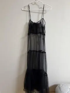 Pageboy ページボーイブラック チュール キャミワンピース