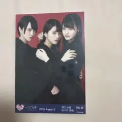 LOVE 野口、髙松、佐々木 生写真 2018.August-Ⅱ 赤背景2 - メルカリ