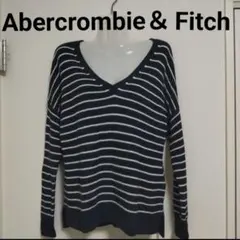 Abercrombie＆Fitch アバクロ Ｖネック ニット 長袖トップス 紺