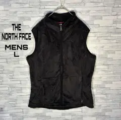 【USA古着】ノースフェイスボアフリースベストL ブラックブランドタグレイヤード