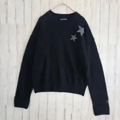 URBAN RESEARCH アーバンリサーチ ニット ウール混 星柄 ブラック