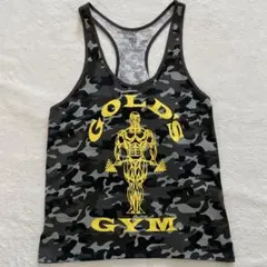 GOLD’S GYM ゴールドジム リンガータンクトップ グレー 迷彩 Lサイズ