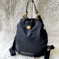 【美品】オロビアンコ　リュック　バックパック　ブラック　変形　ゴールド金具のサムネイル
