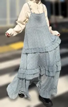 パメオポーズ 花柄 ボウタイ付き オールインワン フレアパンツ - メルカリ