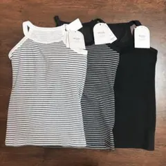 田中里奈 mysa closet ホルダーカップタンク ボーダー ブラック Mのサムネイル