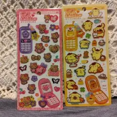 平成ハッピーフォンステッカー　ハローキティ、ポムポムプリン