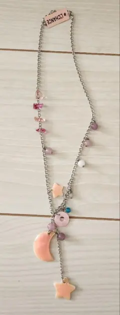 月と星のモチーフ ネックレス