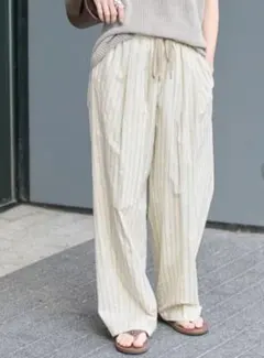 ジャーナルスタンダードラックス リネンヘリンボーンワークパンツ