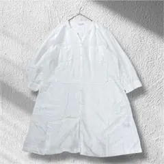 niko and チュニックシャツ　白　開襟　綿100% ナチュラル　ゆったり