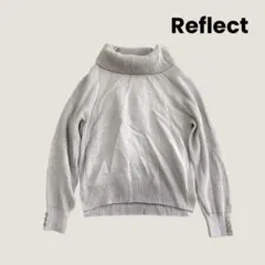 Reflect リフレクト タートルネック ニット 9号 ベージュ ウール混