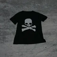 00s - skull grunge T-shirt -opium Y2K